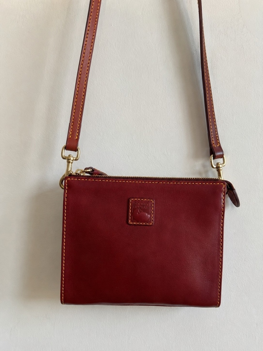 Dooney & Bourke Florentine North South Jamie Crossbody Bag – Red Leather - Picture 7 of 7